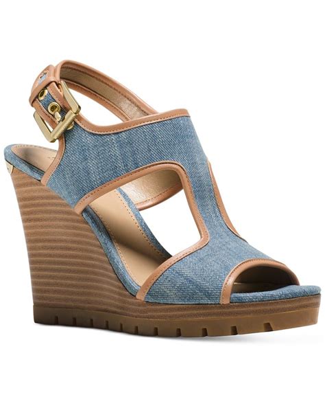 michael kors t strap wedge|Michael Kors Gillian T.